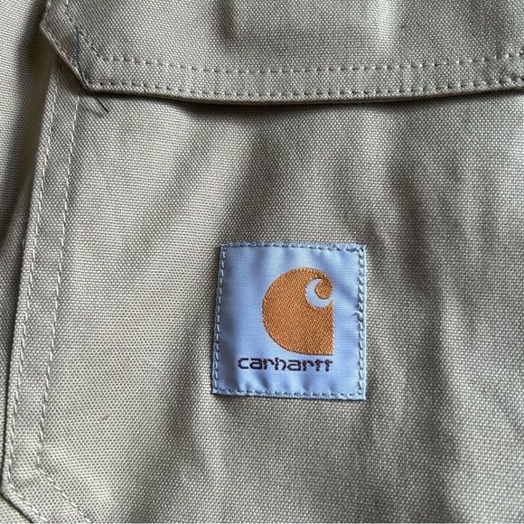 CARHARTT Coveralls Rugged Flex Canvas Loose Fit Durable Dark Khaki Size XL Tall - Picture 3 of 5